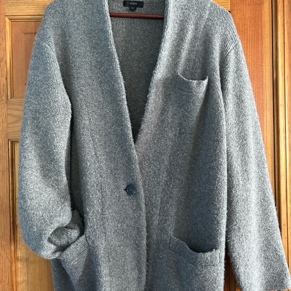 J. Crew Heather Gray Knit Sweater